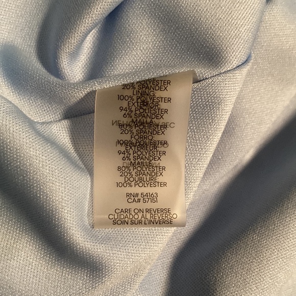 Calvin Klein Soft Blue Sleeveless Round Neck A-Line Fit and Flare Dress, Size 14 - Picture 12 of 12